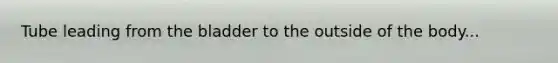 Tube leading from the bladder to the outside of the body...