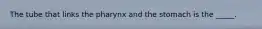 The tube that links the pharynx and the stomach is the _____.