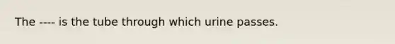 The ---- is the tube through which urine passes.