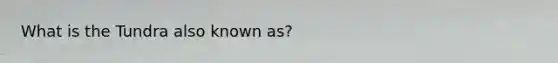 What is the Tundra also known as?