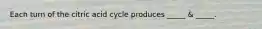 Each turn of the citric acid cycle produces _____ & _____.
