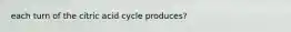 each turn of the citric acid cycle produces?