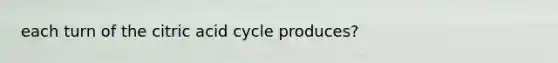 each turn of the citric acid cycle produces?