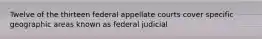 Twelve of the thirteen federal appellate courts cover specific geographic areas known as federal judicial