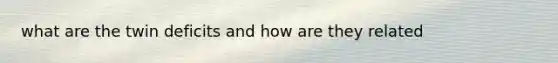 what are the twin deficits and how are they related