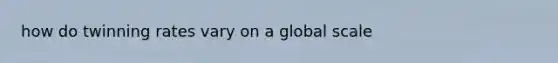 how do twinning rates vary on a global scale