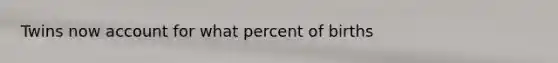 Twins now account for what percent of births