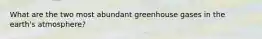 What are the two most abundant greenhouse gases in the earth's atmosphere?