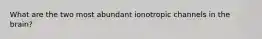 What are the two most abundant ionotropic channels in the brain?