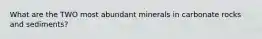 What are the TWO most abundant minerals in carbonate rocks and sediments?