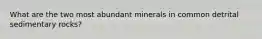 What are the two most abundant minerals in common detrital sedimentary rocks?