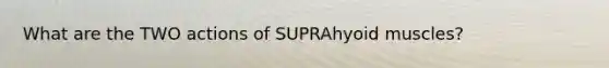 What are the TWO actions of SUPRAhyoid muscles?