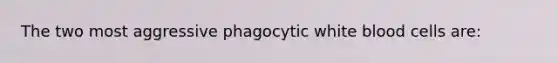 The two most aggressive phagocytic white blood cells are: