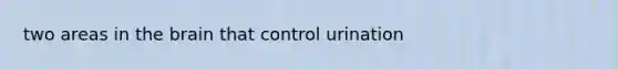 two areas in the brain that control urination