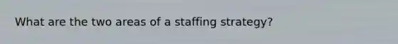 What are the two areas of a staffing strategy?