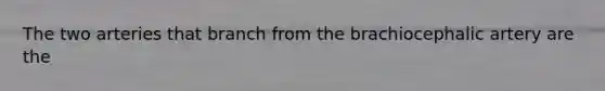 The two arteries that branch from the brachiocephalic artery are the