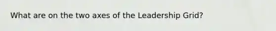 What are on the two axes of the Leadership Grid?