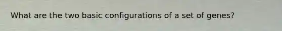 What are the two basic configurations of a set of genes?