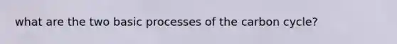 what are the two basic processes of the carbon cycle?