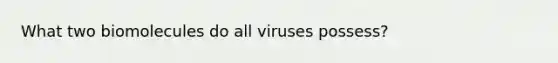 What two biomolecules do all viruses possess?