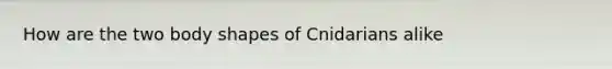 How are the two body shapes of Cnidarians alike