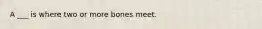 A ___ is where two or more bones meet.