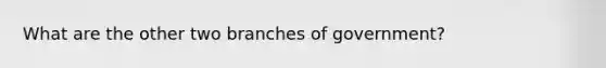 What are the other two branches of government?