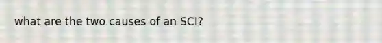 what are the two causes of an SCI?