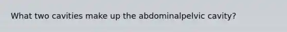 What two cavities make up the abdominalpelvic cavity?