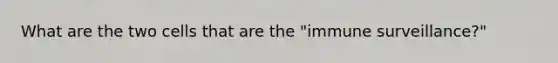 What are the two cells that are the "immune surveillance?"