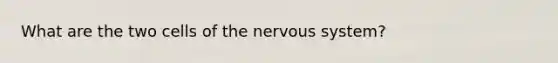 What are the two cells of the nervous system?