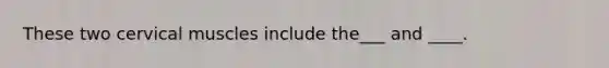 These two cervical muscles include the___ and ____.