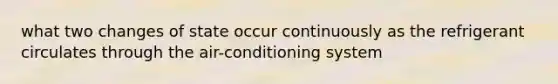 what two changes of state occur continuously as the refrigerant circulates through the air-conditioning system