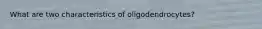 What are two characteristics of oligodendrocytes?