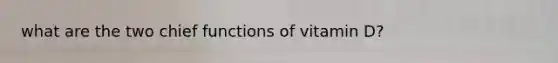 what are the two chief functions of vitamin D?