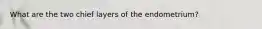 What are the two chief layers of the endometrium?