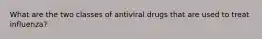 What are the two classes of antiviral drugs that are used to treat influenza?