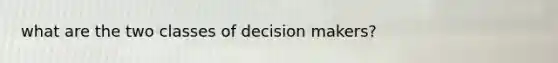 what are the two classes of decision makers?