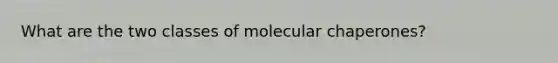 What are the two classes of molecular chaperones?