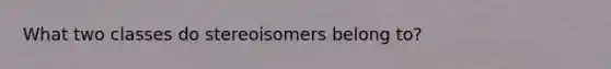 What two classes do stereoisomers belong to?