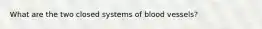 What are the two closed systems of blood vessels?