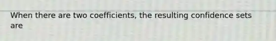 When there are two​ coefficients, the resulting confidence sets are