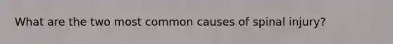 What are the two most common causes of spinal injury?