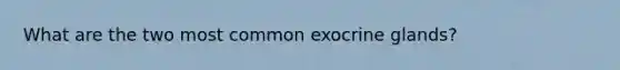 What are the two most common exocrine glands?