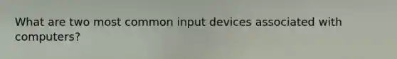 What are two most common input devices associated with computers?