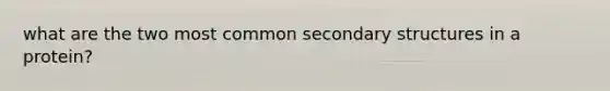 what are the two most common secondary structures in a protein?
