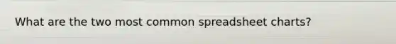 What are the two most common spreadsheet charts?