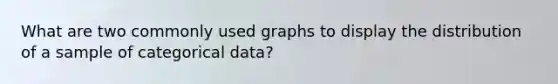 What are two commonly used graphs to display the distribution of a sample of categorical data?