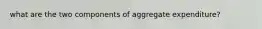 what are the two components of aggregate expenditure?