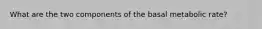 What are the two components of the basal metabolic rate?